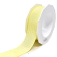 thumbnail image 1 of Country Check Pattern Ribbon, Light Yellow, 1-Inch, 10-Yard, 1 of 1