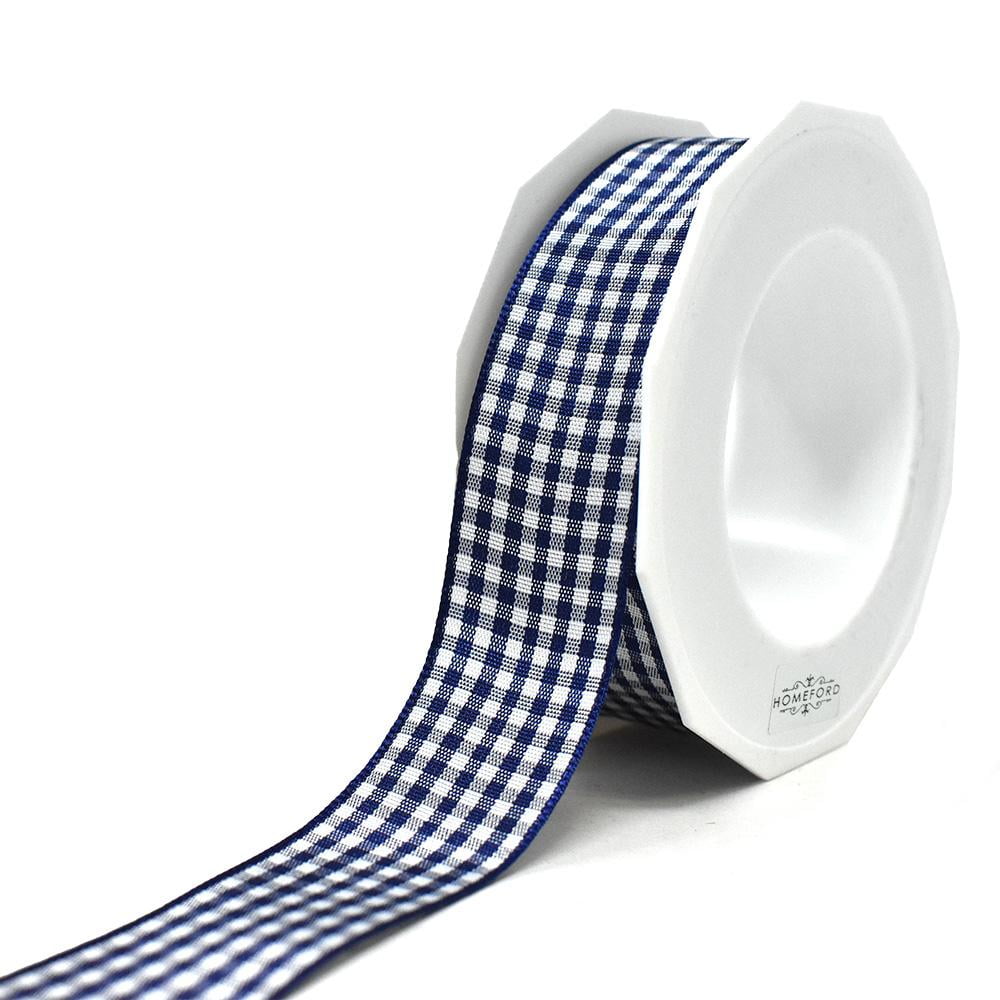Country Check Pattern Ribbon, Navy Blue, 1-Inch, 10-Yard - Walmart.com