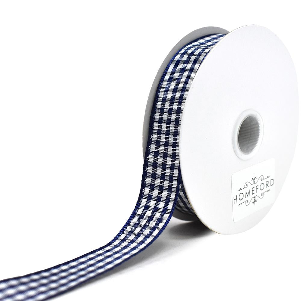 Country Check Pattern Ribbon, Navy Blue, 5/8-Inch, 10-Yard - Walmart.com
