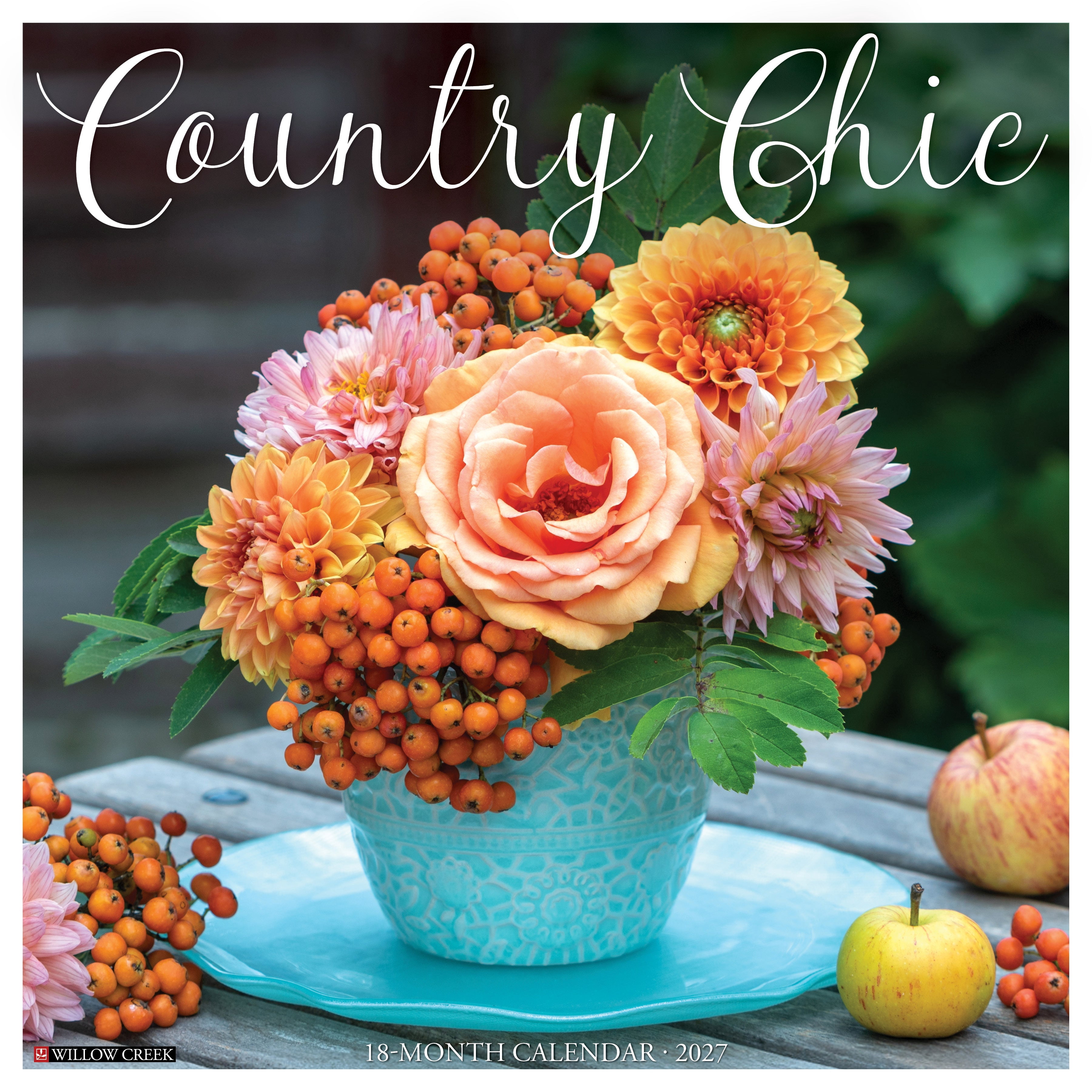 Willow Creek Press, Country Chic 2027 Wall Calendar