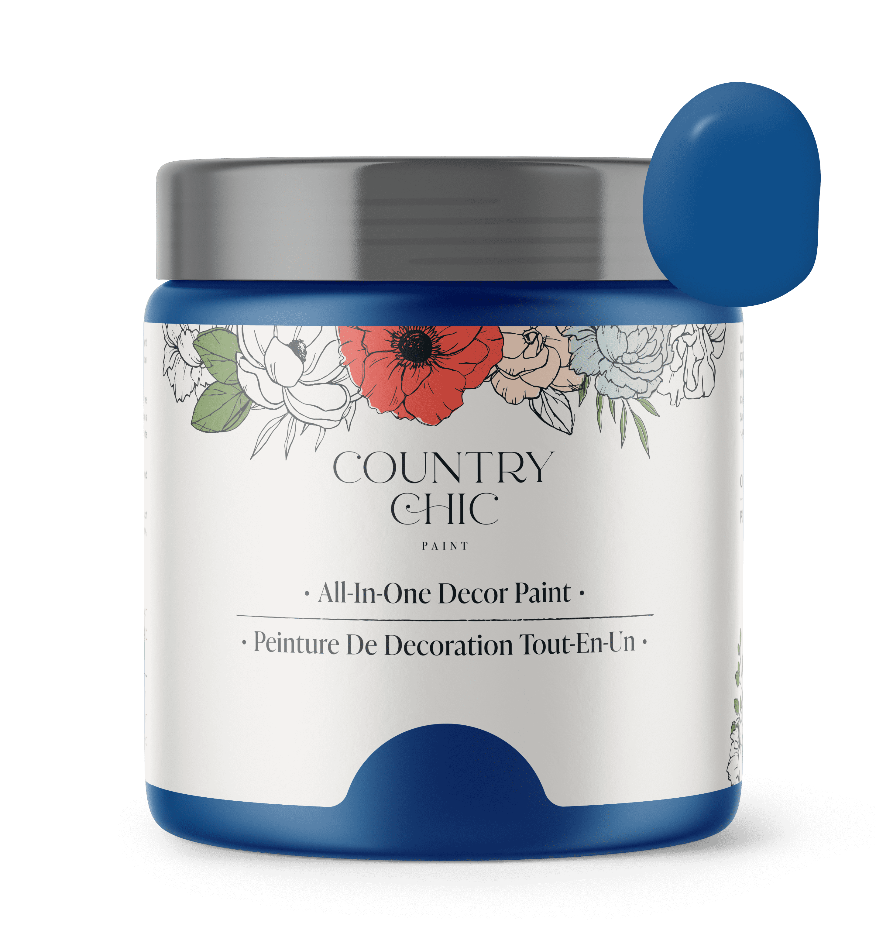 Country Chic Chalk Style Paint for Furniture, Peacoat, 4 fl oz 
