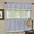 thumbnail image 1 of Country Chic Plaid Complete Kitchen Curtain Set - Grey, 1 of 1