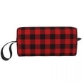 thumbnail image 1 of Country Christmas Buffalo Plaid Makeup Bag Cosmetic Organizer Dopp Kit Toiletry Cosmetic Bag for Women Beauty Travel Pencil Case, 1 of 4