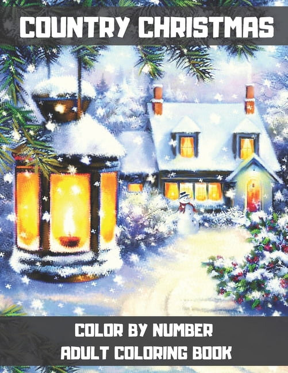 Winter Color By Number Adult Coloring Book: Large Print Color By Numbers of  Winter Scenes Christmas For Adults, Seniors and Teens