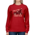 thumbnail image 1 of Country Christmas Plaid Truck Women's Sweatshirt, 1 of 4
