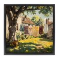 thumbnail image 1 of Stupell Industries Country Clothes Line Yard Black Framed Floater Canvas Wall Art, design by Creative Studio, 18 x 18, 1 of 9