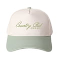 thumbnail image 1 of Country Club Cowboy Embroidered Patchwork Trucker Cap | Adjustable Unisex Snapback, Fusion Style Essential, 1 of 11