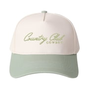 Country Club Cowboy Embroidered Patchwork Trucker Cap | Adjustable Unisex Snapback, Fusion Style Essential