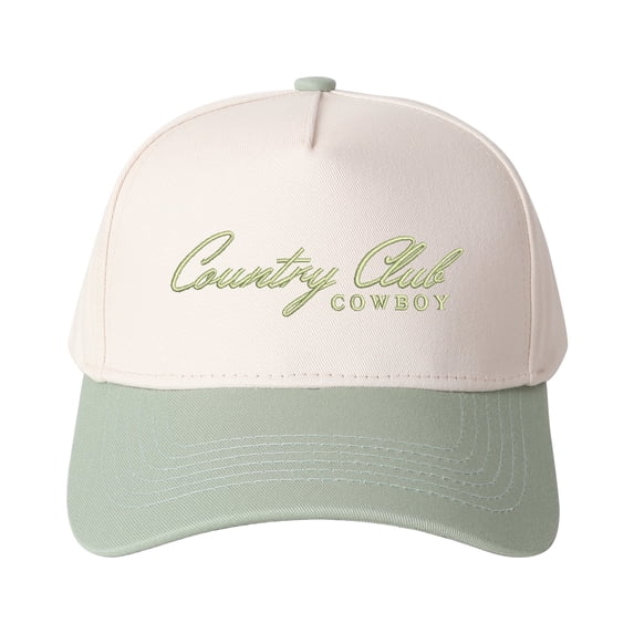 Country Club Cowboy Embroidered Patchwork Trucker Cap | Adjustable Unisex Snapback, Fusion Style Essential