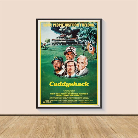 Country Club Sports Comedy Wall Art Golf Course Gopher Chaos Decor, Unframed Poster