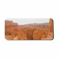 thumbnail image 1 of Country Computer Mouse Pad, Red Hoodoo Rocks in Bryce Canyon National Park from Utah National Art, Rectangle Non-Slip Rubber Mousepad X-Large, 35" x 15", Pale Cinnamon and White, by Ambesonne, 1 of 2