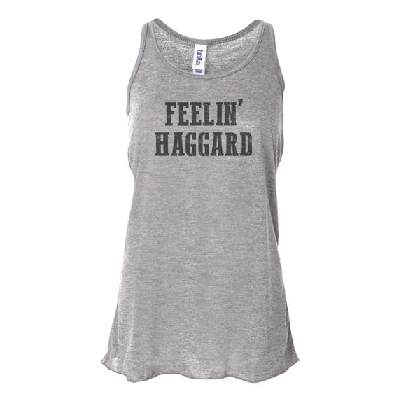 "Country Concert Tank, Feelin' Haggard, Country Music Racerback, Soft Bella Tank, Sublimation, Gift For Her, Country Music Lover, Racerback, Athletic Grey, SMALL"