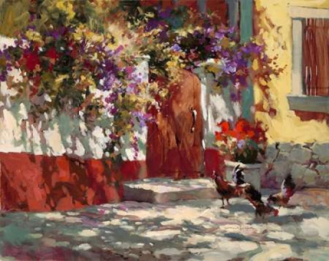 Country Courtyard Canvas Art - Brent Heighton (24 x 30)