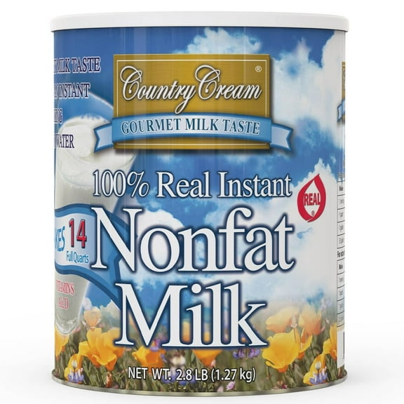 Country Cream 100% Real Instant Non-fat Powdered Milk USDA Approved Vit A D