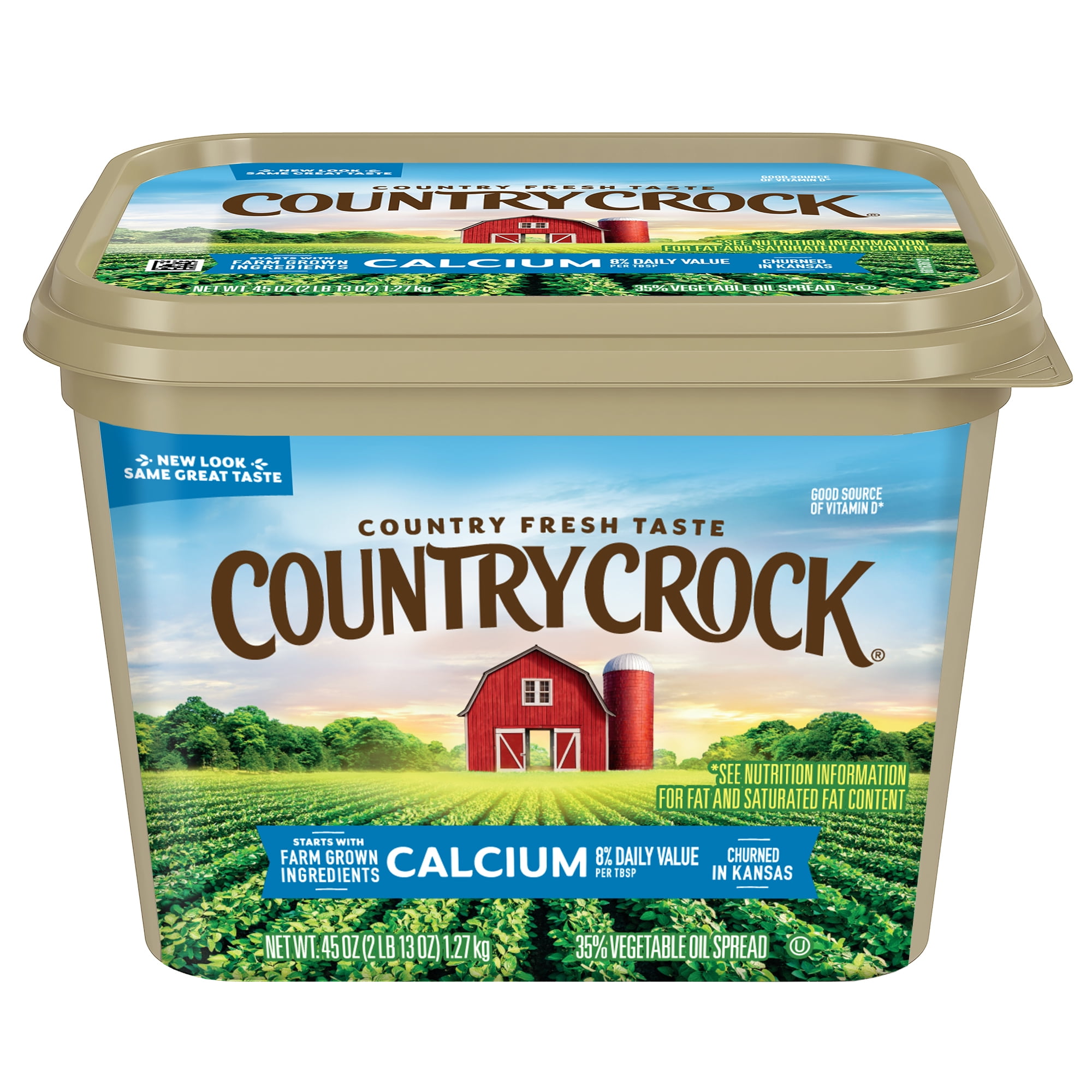 Country Crock Calcium Buttery Spread, 45 oz Tub (Refrigerated)