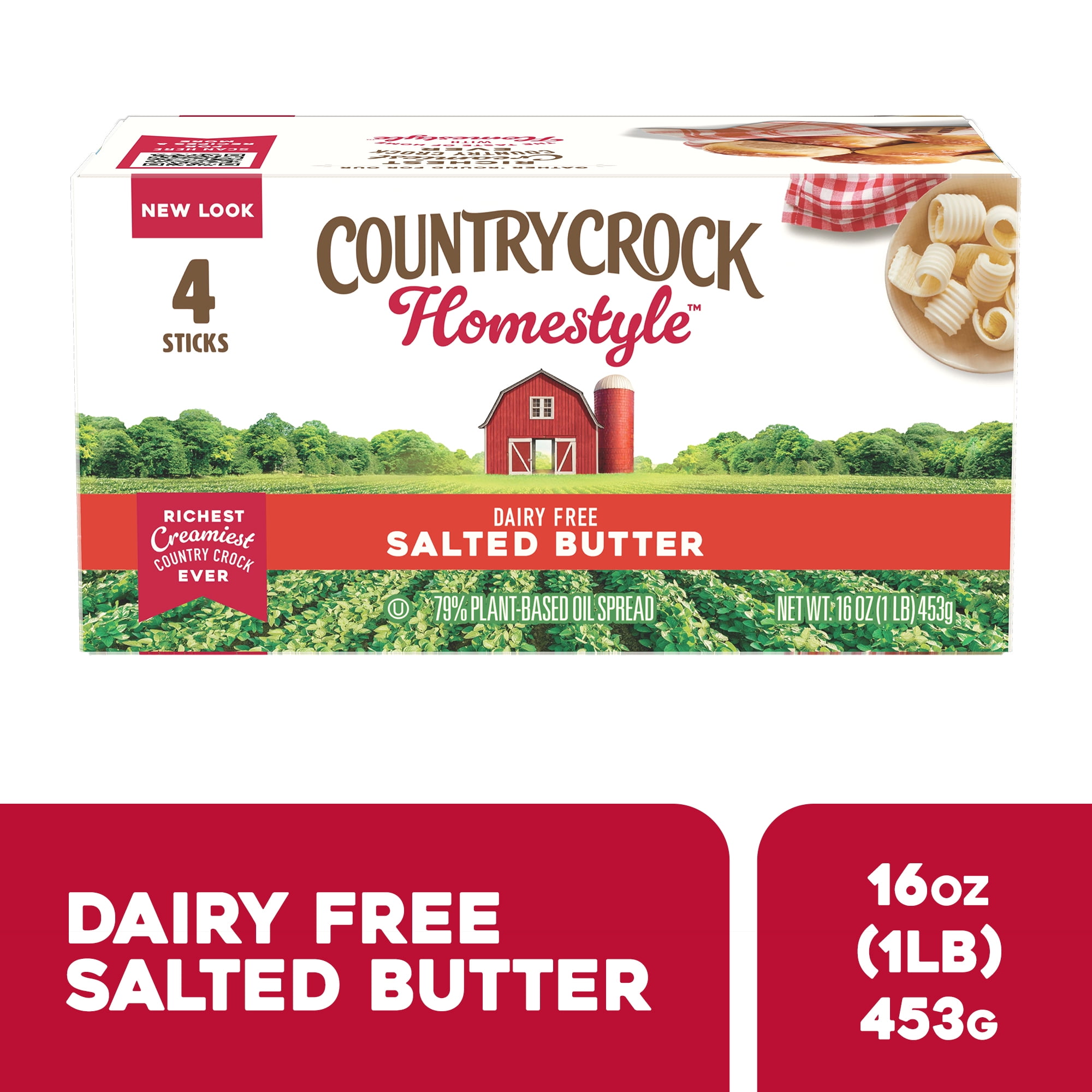 Country Crock Homestyle Dairy Free Butter Salted Sticks, 16 oz, 4-pack