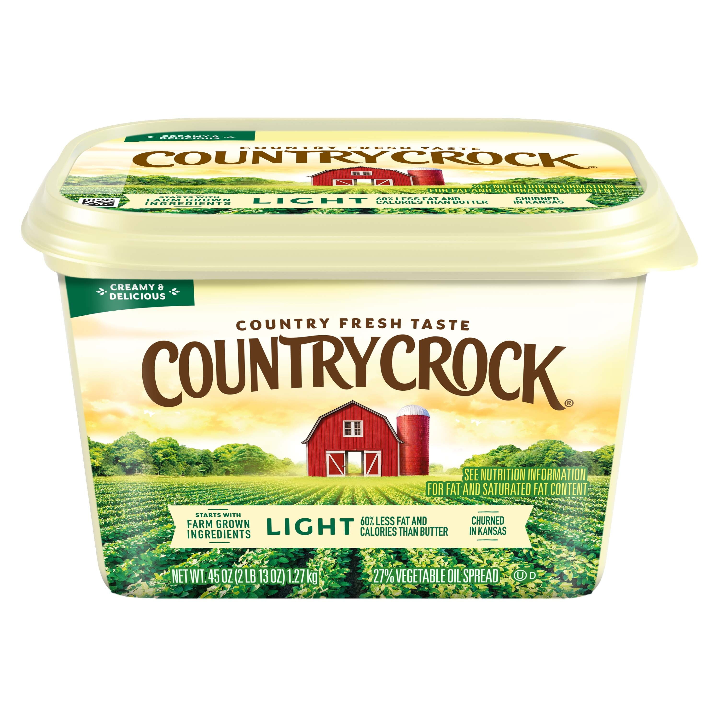 Country Crock Light Buttery Spread, 45 oz Tub