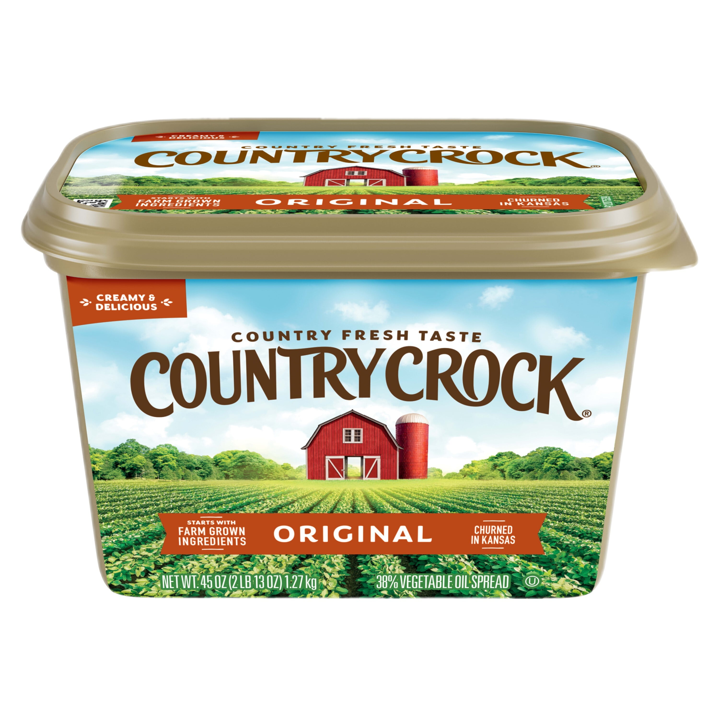 Country Crock Original Vegetable Oil Spread, 45 oz Tub (Refrigerated)
