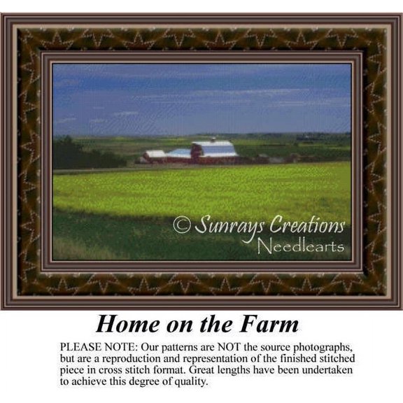 Country Cross Stitch Pattern | Home on the Farm (Pattern Only, You Provide The Floss and Fabric)