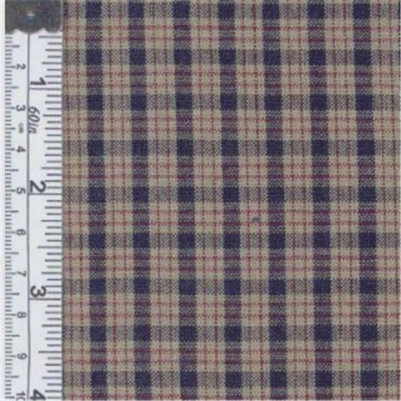 Country Cupboard Fabric- Navy Mini Plaid- 15 yd.