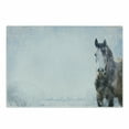 thumbnail image 1 of Country Cutting Board, Grey Horse on Winter Landscape Snowfall in Wilderness Royal Animal Nature, Decorative Tempered Glass Cutting and Serving Board, Small Size, White Brown, by Ambesonne, 1 of 1