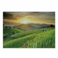 thumbnail image 1 of Country Cutting Board, Landscape of Rice Farm Terrace During Sunset in Thailand Image Photograph Print, Decorative Tempered Glass Cutting and Serving Board, Small Size, Multicolor, by Ambesonne, 1 of 1