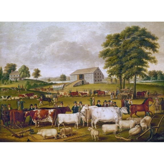 Country Fair 1824. Na Pennsylvania Country Fair. Oil On Canvas 1824 By John Archibald Woodside. Print by