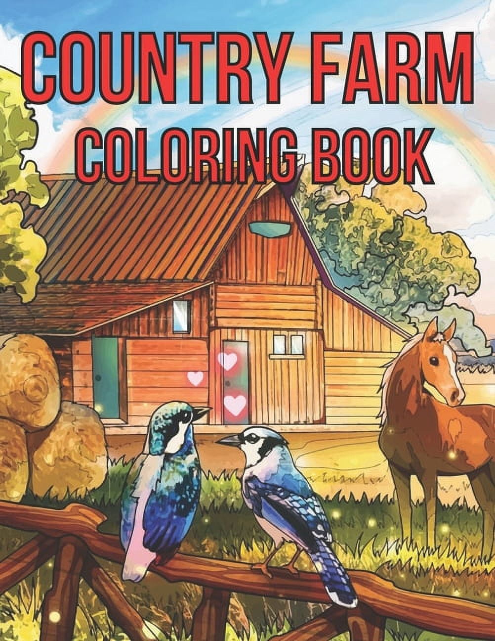 Country Style Coloring Books, Set of 5 - Adult Coloring - Miles Kimball