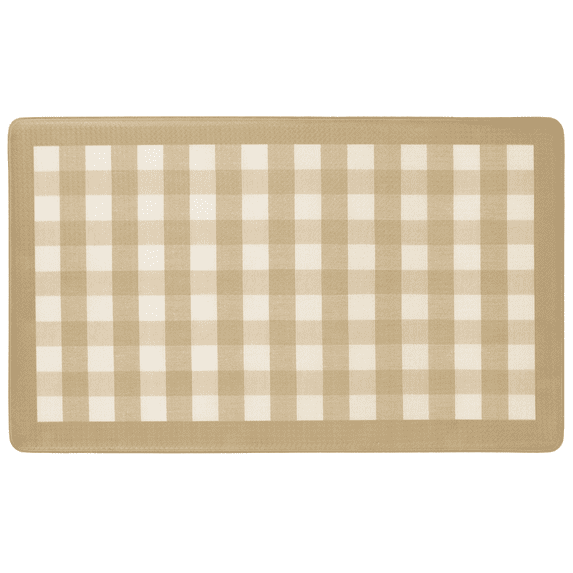 Country Farmhouse Buffalo Plaid Checkered Oversized Premium Anti Fatigue Memory Foam Kitchen Floor Mats - Assorted Colors