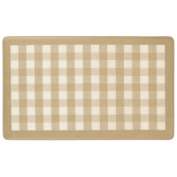 Country Farmhouse Buffalo Plaid Checkered Oversized Premium Anti Fatigue Memory Foam Kitchen Floor Mats - Assorted Colors