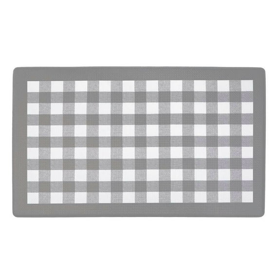 Country Farmhouse Buffalo Plaid Checkered Oversized Premium Anti Fatigue Memory Foam Kitchen Floor Mats - Assorted Colors