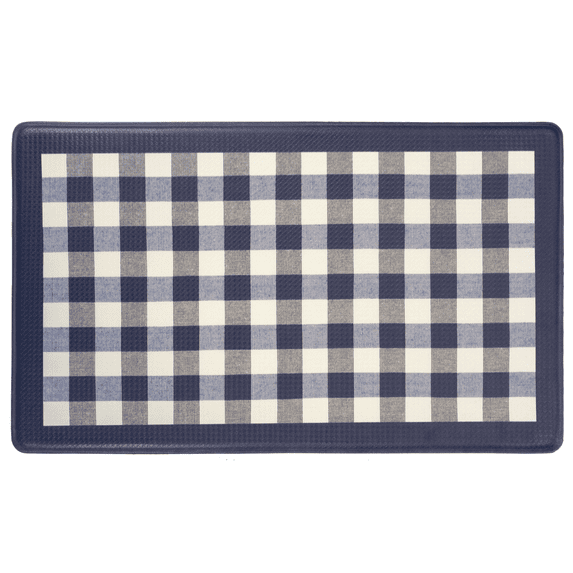 Country Farmhouse Buffalo Plaid Checkered Oversized Premium Anti Fatigue Memory Foam Kitchen Floor Mats - Assorted Colors