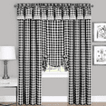 thumbnail image 1 of Country Farmhouse Complete 6 Pc. Plaid Checkered Window Curtain Treatment Set - Assorted Colors & Sizes, 1 of 1