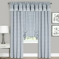 thumbnail image 1 of Country Farmhouse Complete 6 Pc. Plaid Checkered Window Curtain Treatment Set - Assorted Colors & Sizes, 1 of 1
