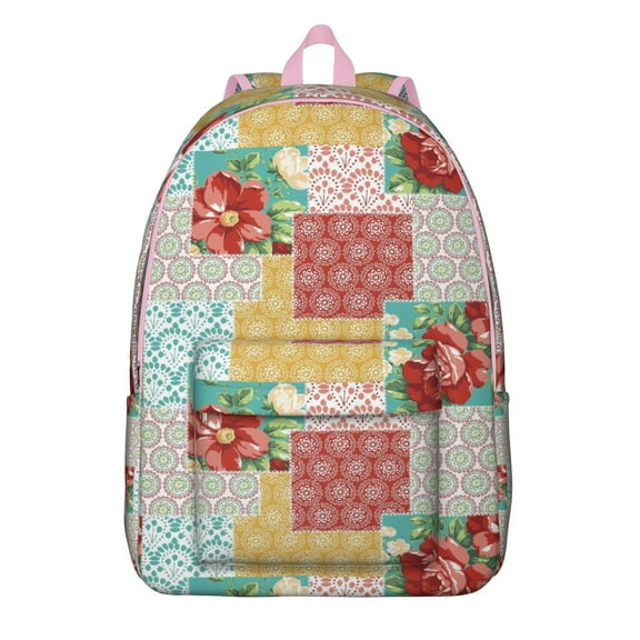 Country Farmhouse Floral Backpack – Rustic Bloom Pattern, Lightweight Travel Daypack with Comfortable Straps for Students and Teens