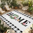 thumbnail image 1 of Country Farmhouse Outdoor Rug for Patio/Deck/Porch, Non-Slip Large Area Rug 4 x 6 Ft, Vintage Farm Tropical Leaves Floral Plaid Indoor Outdoor Rugs Washable Area Rugs, Camping Rug Carpet Runner, 1 of 8