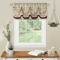 thumbnail image 1 of Kate Aurora Living Farmhouse Burgundy Plaid Rod Pocket Window Valances Curtain, 56 x 15 in, 1 of 1