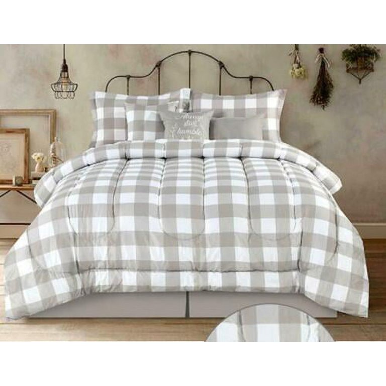 Camille Buffalo Plaid Comforter Sets - Traditional French Country Farmhouse