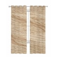 thumbnail image 1 of Country Farmhouse Sheer Curtains 63 Inch Length 2 Panels Set for Living Room/Bedroom, Vintage Brown Wooden Grain Kitchen Curtains Grommet Semi-Sheer Curtains Drapes Voile Window Treatments 42"x63"x2, 1 of 7