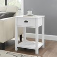thumbnail image 1 of Country Farmhouse Single Drawer End Table Set in Brushed White, 1 of 6