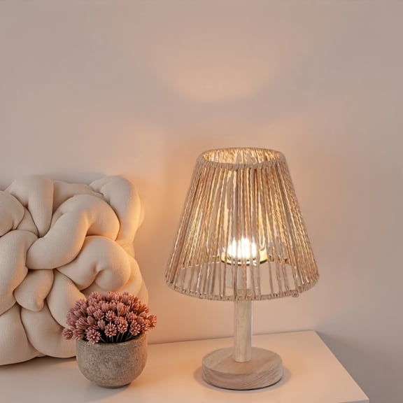 Country Farmhouse Vintage Table Lamp, Retro Bedside Night Light for Bedroom Tea Room Lounge Study Office, Ideal Holiday & Party Atmosphere Gift Lamp