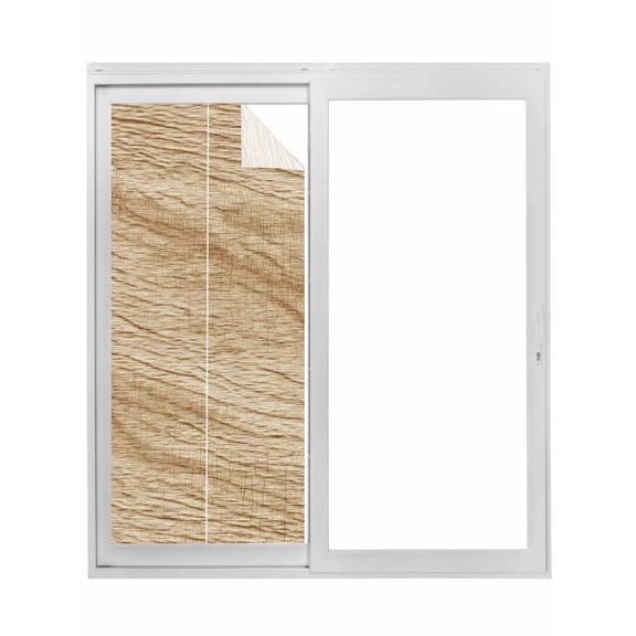 Country Farmhouse Window Privacy Film, Vintage Brown Wooden Grain Static Cling UV Sun Blocking Tint Film Heat Control Windows Films for Bedroom Bathroom, Window Stickers 23.6"x59"