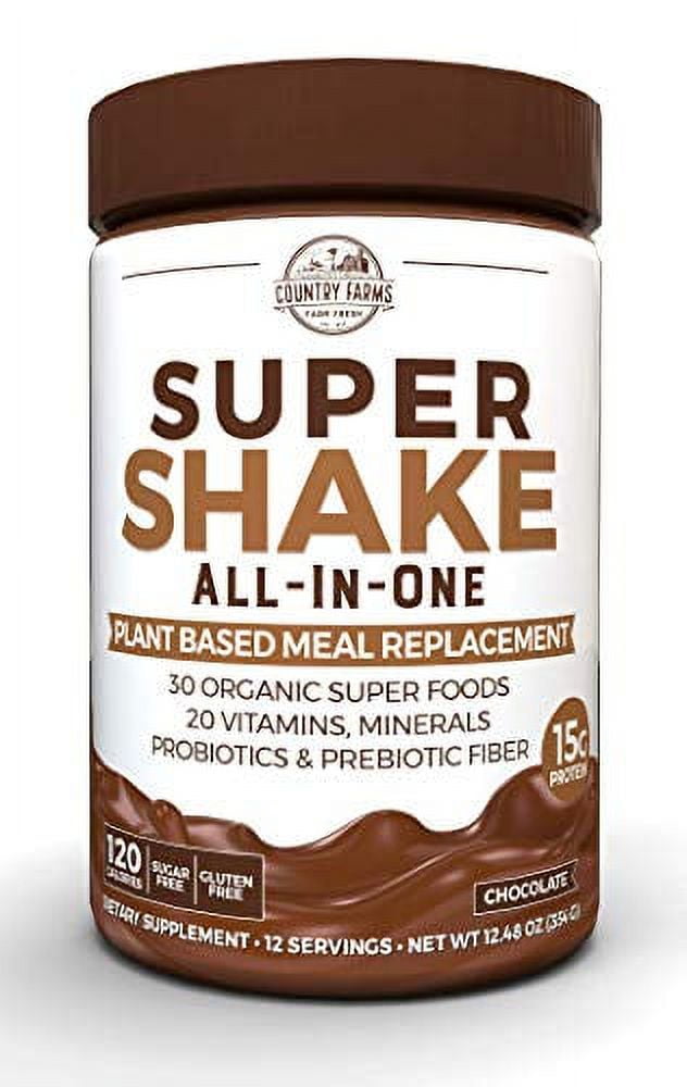 Country Farms All-in-One Super Shake Meal Replacement Dietary Supplement, 12.48 oz, 6 Pack