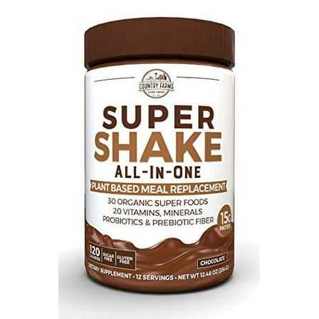 Country Farms All-in-One Super Shake Meal Replacement Dietary Supplement, 12.48 oz