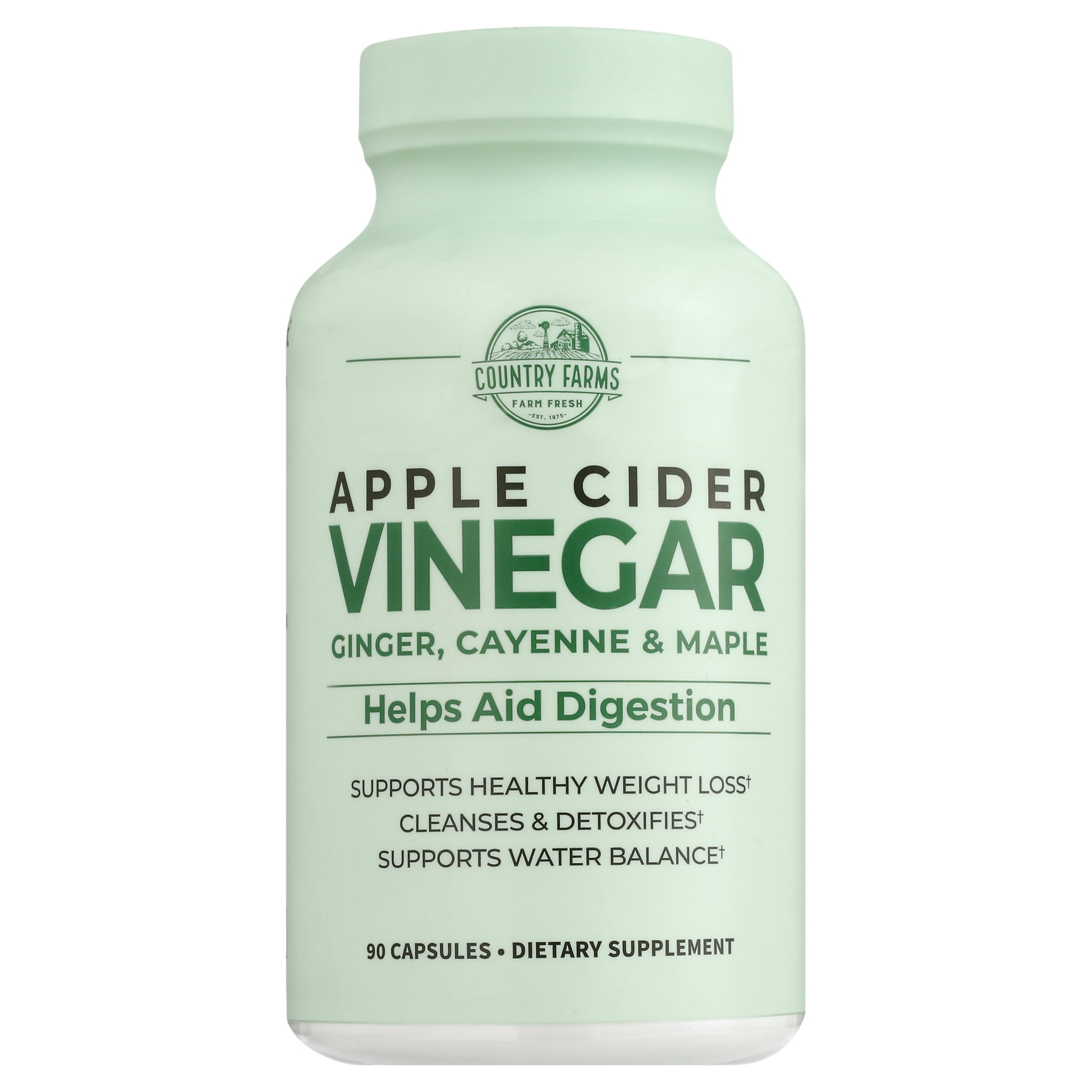 Country Farms Apple Cider Vinegar Capsules, 500 mg, 90 servings (packaging may vary)