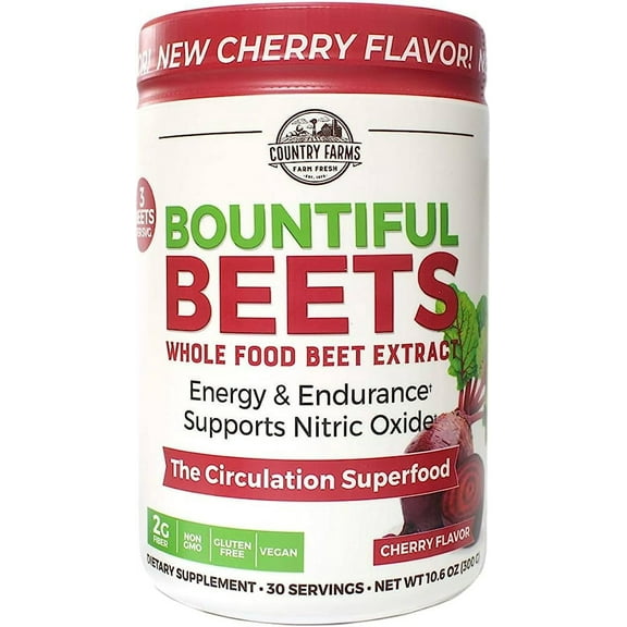 Country Farms Bountiful Powder Beets Extract, Natural Flavor, 10.6oz 6-Pack