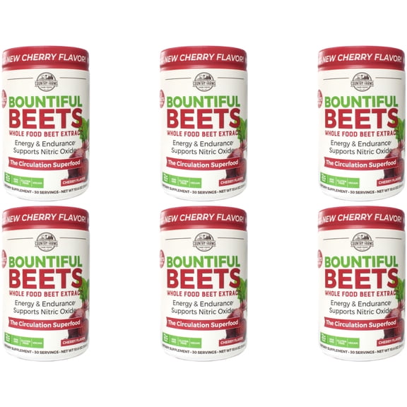 Country Farms Bountiful Powder Beets Extract, Natural Flavor, 10.6oz 6-Pack