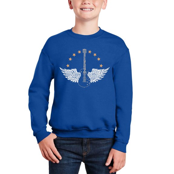 Country Female Singers - Boy's Word Art Crewneck Sweatshirt