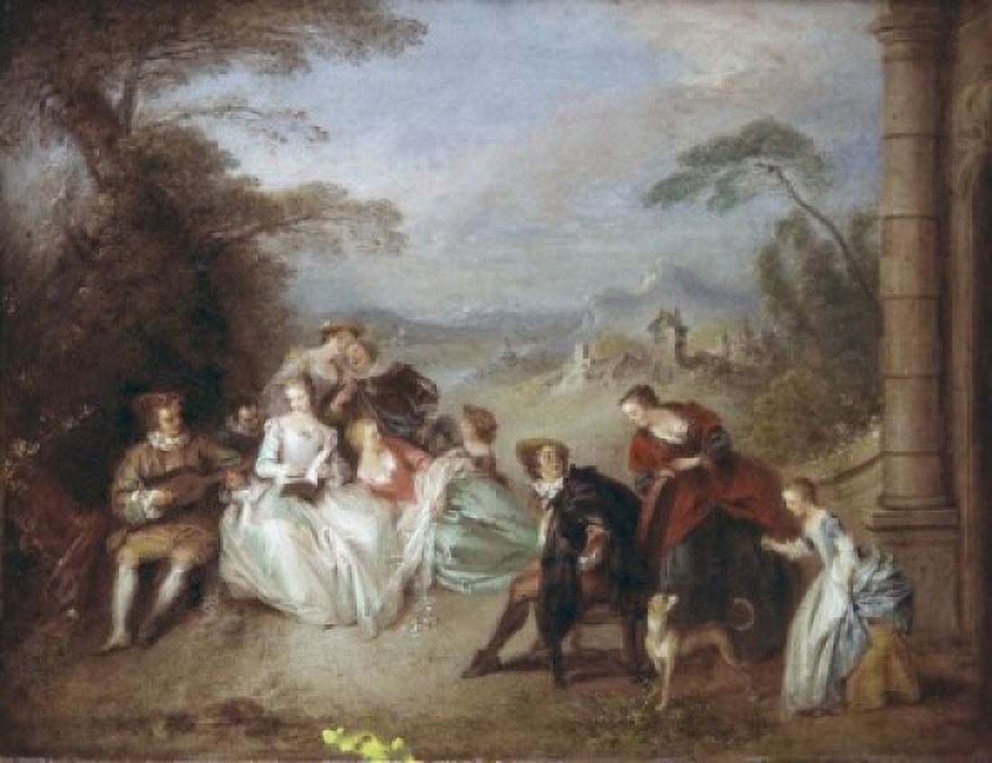 Country Festival Jean-Baptiste Pater (1695-1736 French) Canvas Art - Jean-Baptiste Pater (18 x 24)