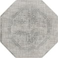 thumbnail image 1 of Country & Floral Cadence Collection Area Rug 4'x4' Octagon - Gray, 1 of 5